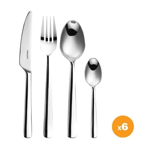 Köp nu Functional Form 1071623 Fiskars Bestickset 24 delar, i gåvoask Blank yta