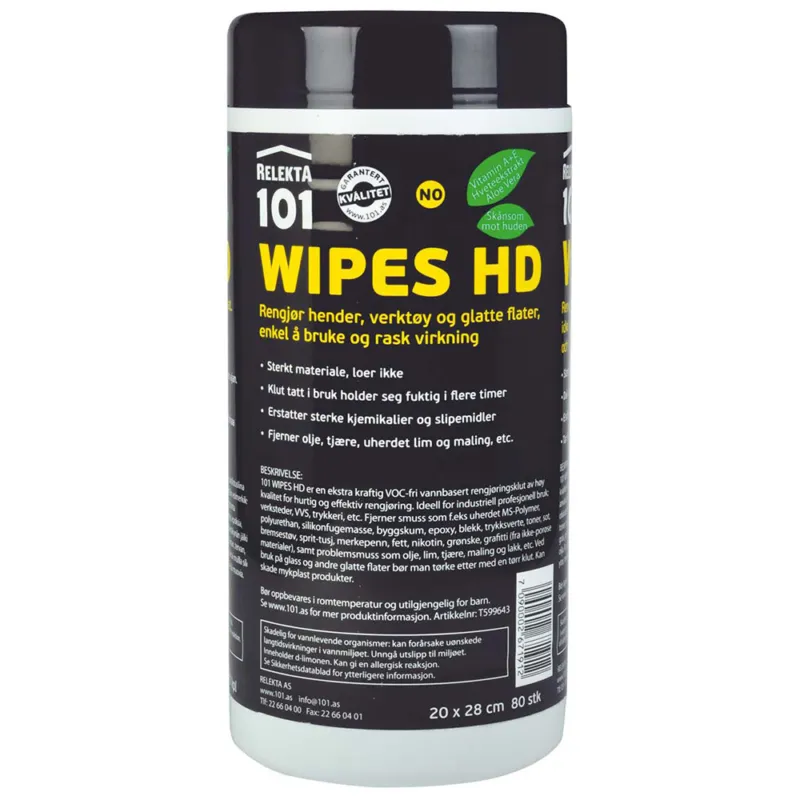 Rengöringsduk Relekta 101 Wipes 101 HD 80 st Populärt val
