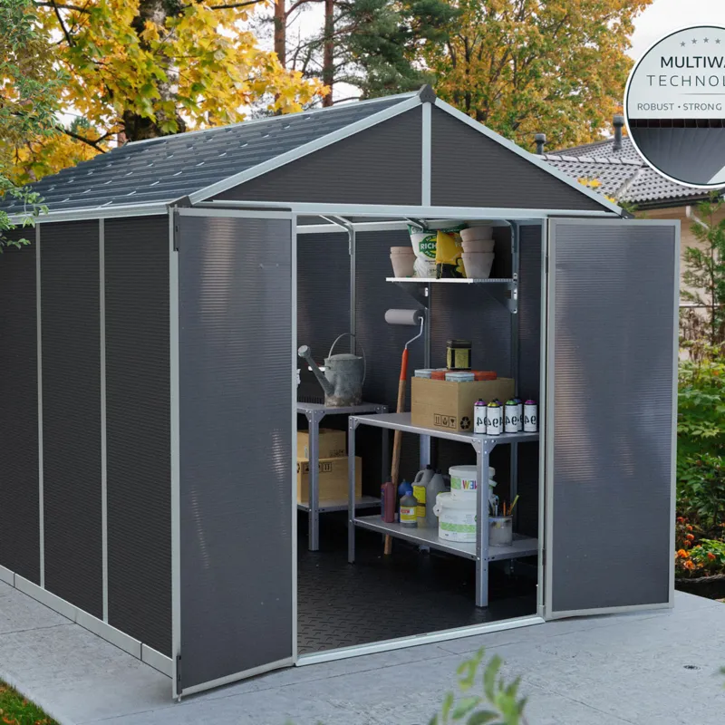 Redskapsbod Canopia by Palram Rubicon 7,2 m² Förråd Grå Erbjudande