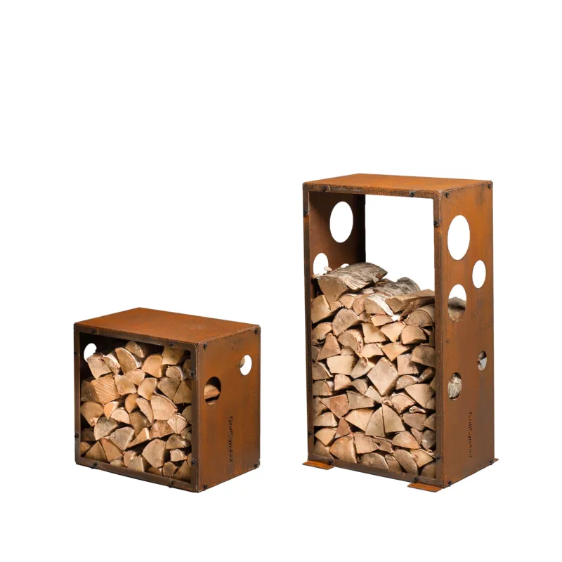 Vedförvaring GrillSymbol Cortenstål Woodstock 2-pack Erbjudande