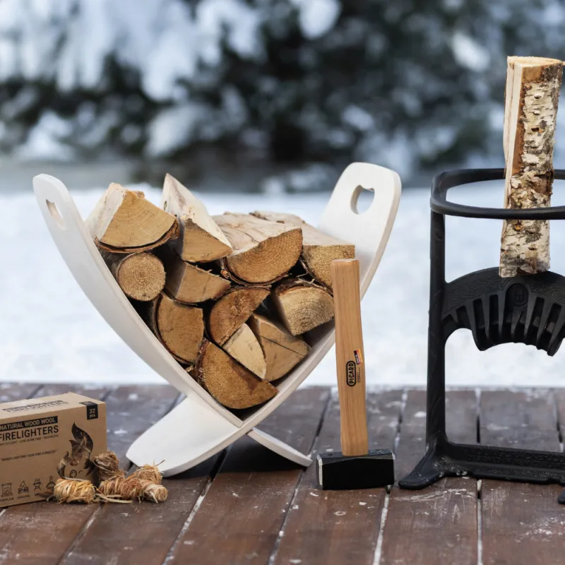 Billig Vedställ Fandango Fire Tools Vit