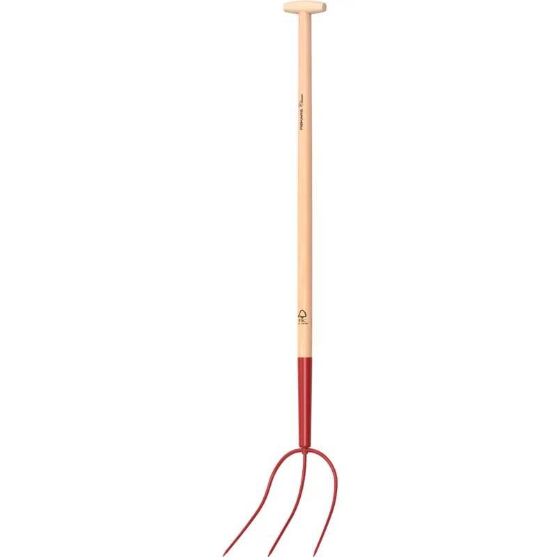 Beställ nu Högaffel Fiskars Classic Pro 3 Trä/Röd