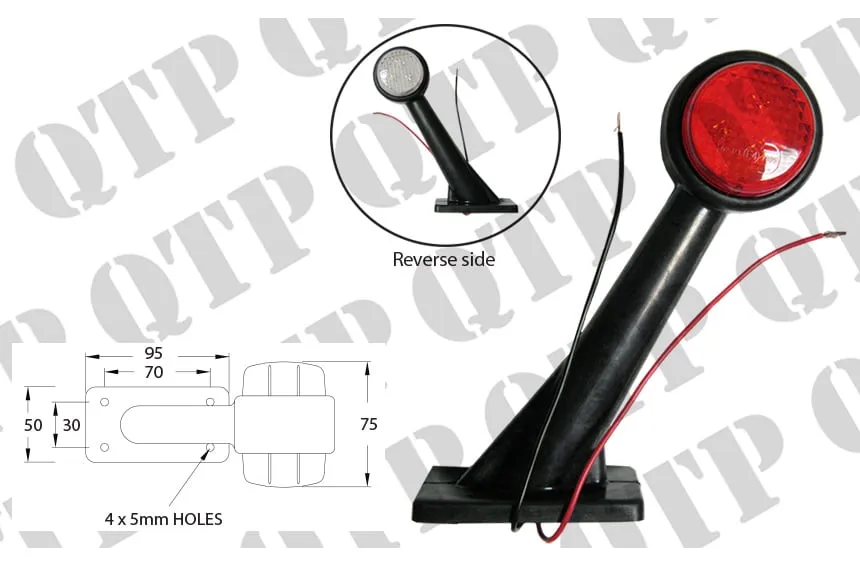 Angled Marker Lamp Rubber LED Small LH/RH Säker betalning