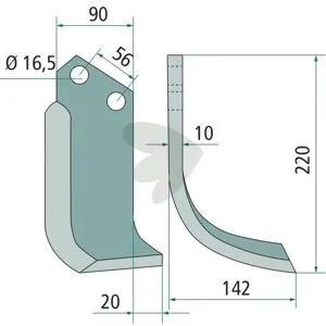Endast denna vecka Fräskniv Vänster, Tjocklek = 10Mm - M09400415R