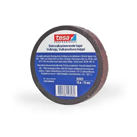 Kundfavorit 62822 Tesa Vulktejp svart, 10 m x 19 mm