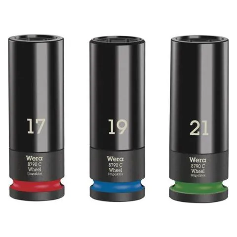 Wheel Impaktor C Set 1 Wera Hylsmejselsats 3 delar, 1/2" I lager