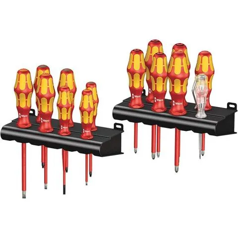 Rea Kraftform Big Pack 100 VDE Wera Skruvmejselsats 14 delar + 2 rack