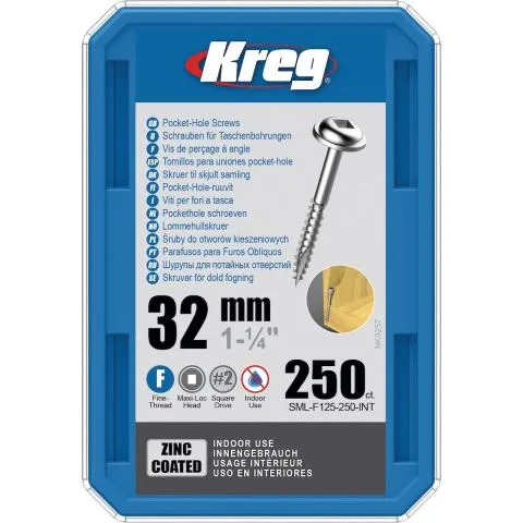 SML-F125-250-INT Kreg Skruv 32 mm 250-pack Endast denna vecka