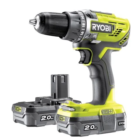 R18DD3-220S Ryobi Borrskruvdragare med batteri och laddare Trygg betalning