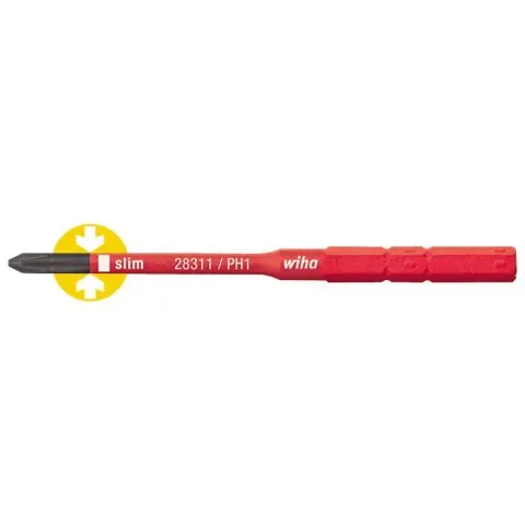 Handla nu slimBit 34583 Wiha Bits PH, 75 mm,1000 V PH1x75 mm