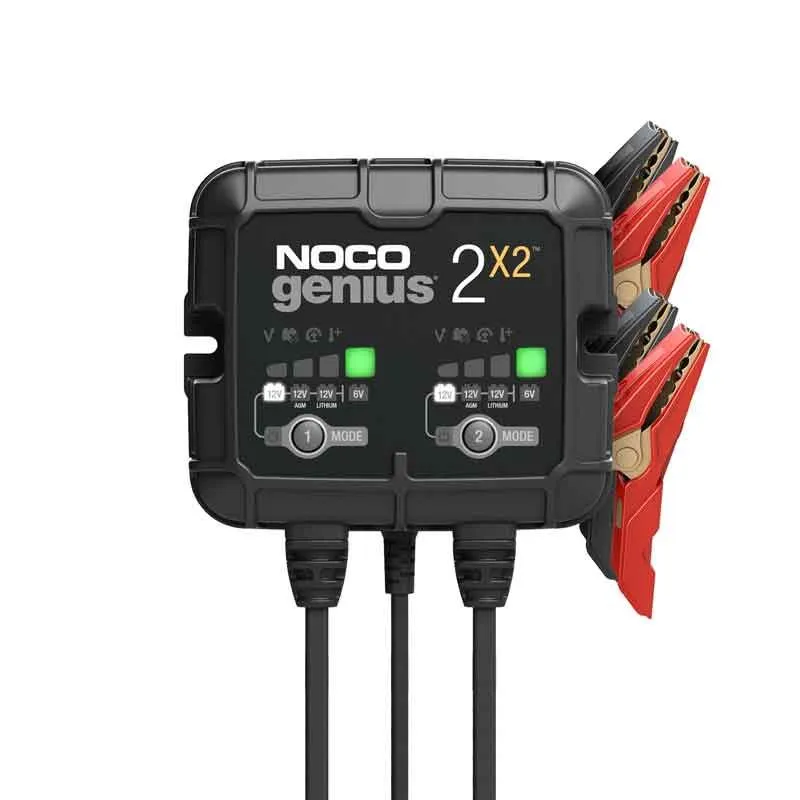 Noco Genius 2X2 Batteriladdare till 6V och 12V 4000mA Expressleverans