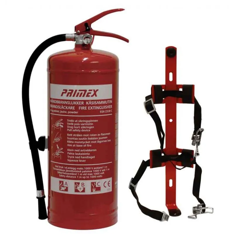 Extra rabatt Pulversläckare 6 kg med fordonshållare Primex 55A 233B C Dafo