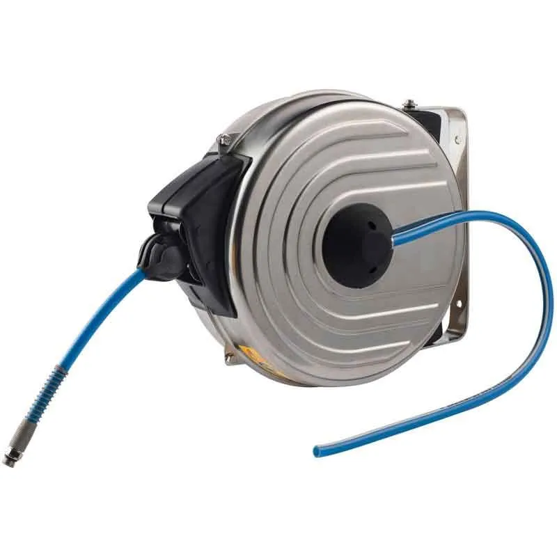 Rabatt Slangupprullare Rostfri Luft/Vatten/Tvättmedel 20 bar 8 mm 15 meter Faicom