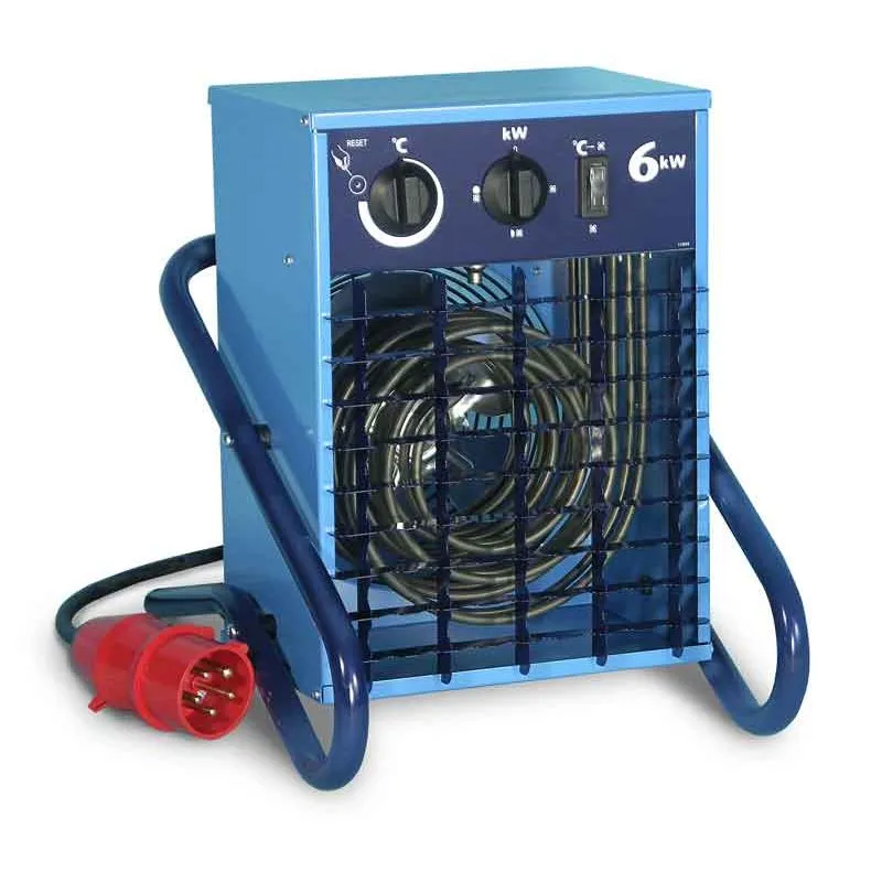 risnedsättning Värmefläkt 6 kW VF 6T med sladd, CEE-don 400V och timer El-Björn