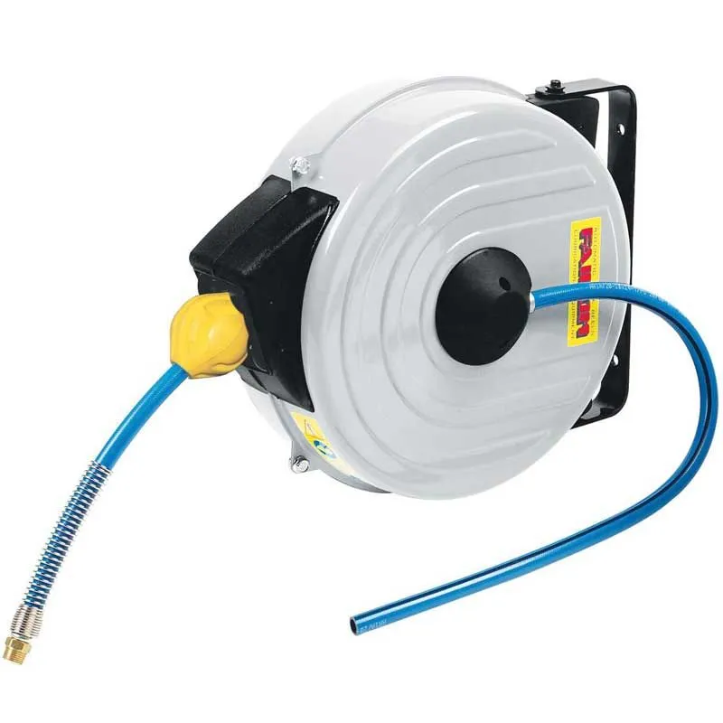Extra rabatt Slangupprullare Luft/Vatten med broms 20 bar D 10 mm. 12 meter Faicom