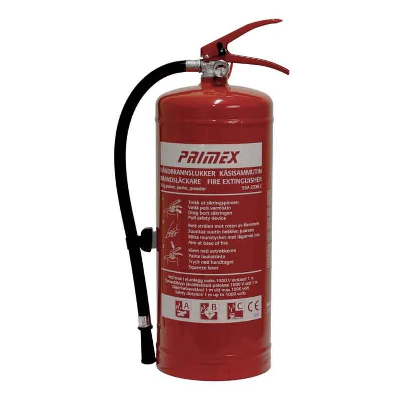Pulversläckare 6 kg Primex 55A 233B C Dafo Extra rabatt