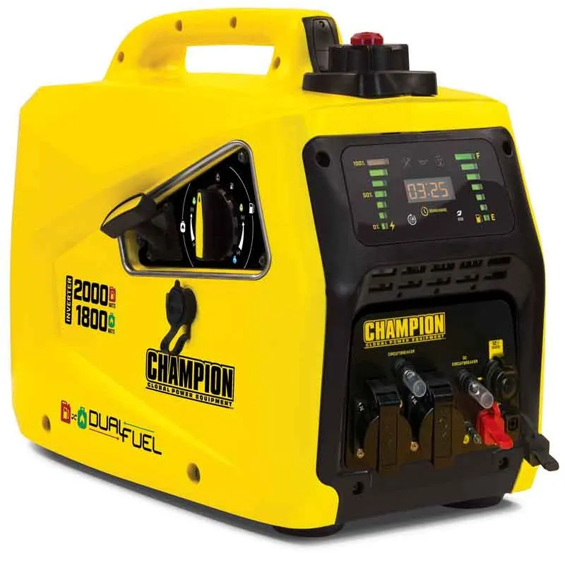 Endast denna vecka Inverterelverk 2000 watt Elverk Dual Fuel Champion