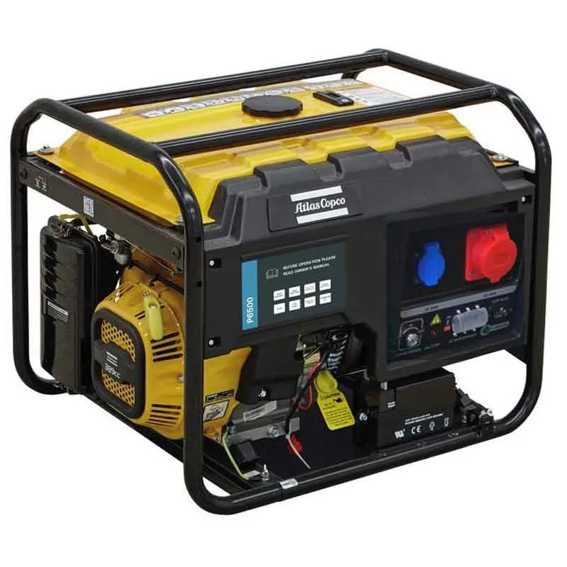 Bensinelverk P6500T 230 volt, 400 volt. 1-fas, 3-fas, Atlas Copco Endast denna vecka