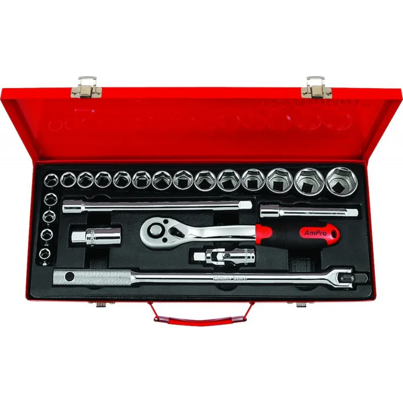 Hylsnyckelsats tum 1/2" 26 d Ampro Outlet
