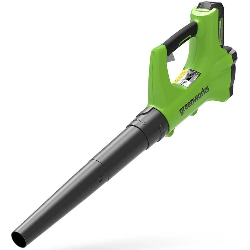 Trygg betalning Lövblås G24AB 24V med 2Ah batteri och laddare Greenworks