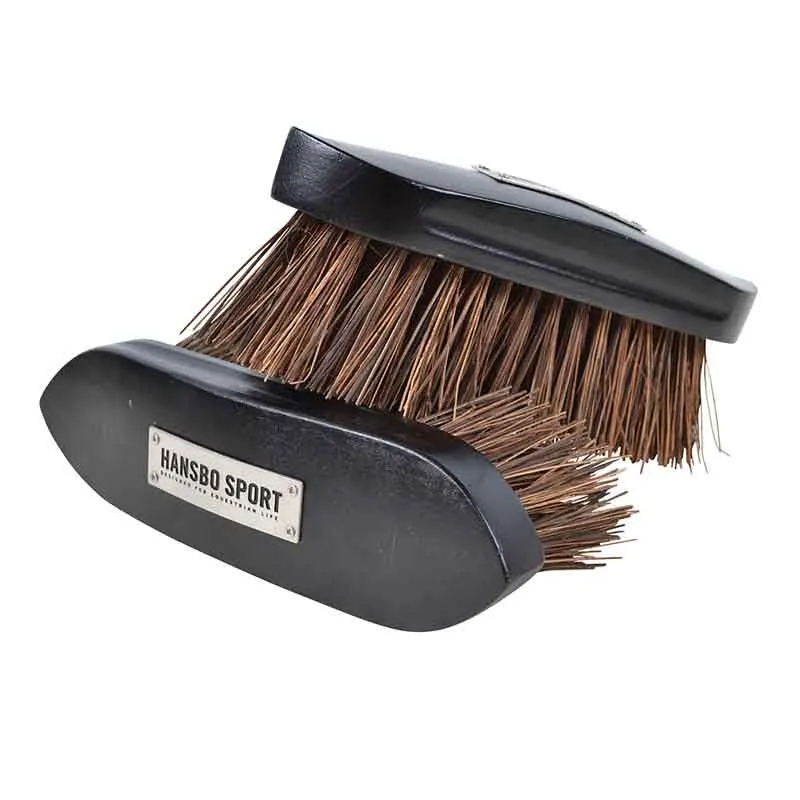 Hansbo Sport Svart trä borste med natur fiber Rea