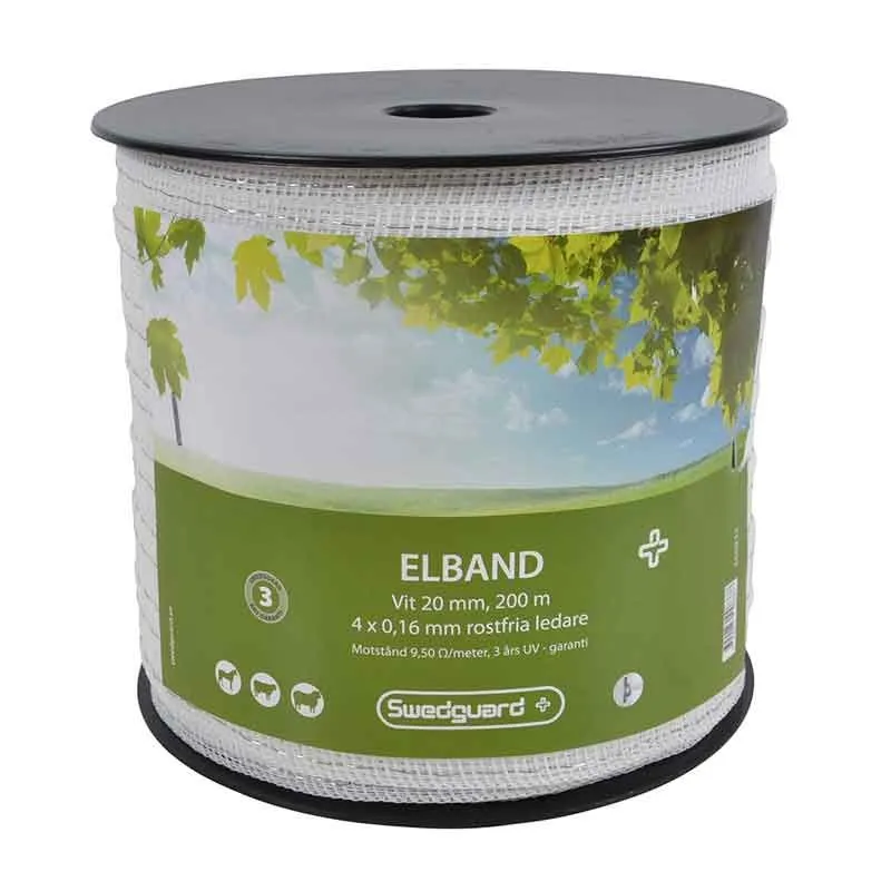 Elband + 20 mm vit 200 m 4x0,16 Nedsatt pris