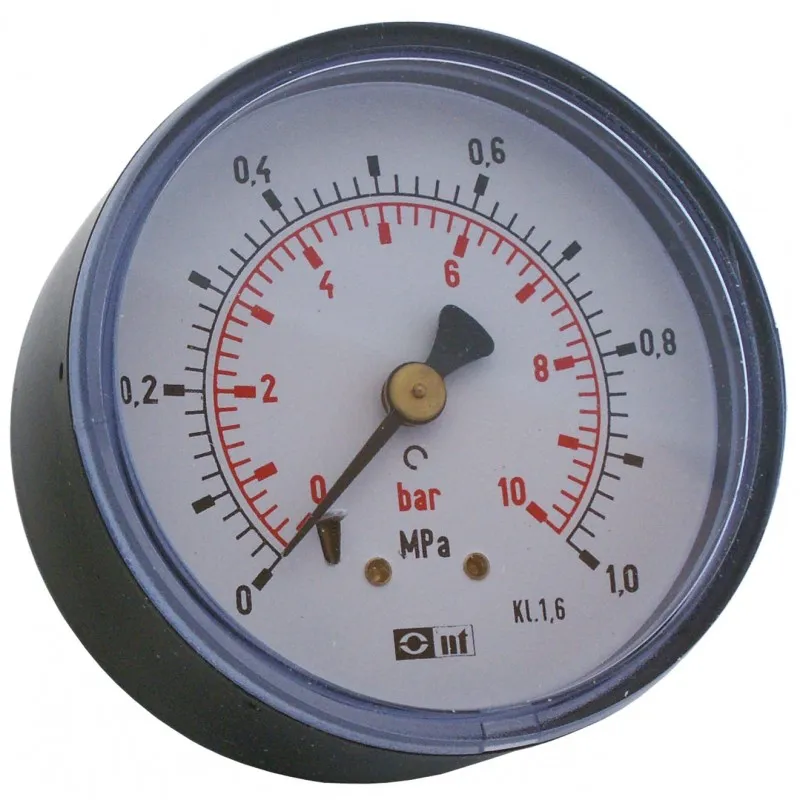Begränsad tid Manometer 1/4" 10 Bar 63mm Bak