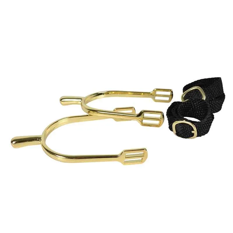 Snabb frakt Sporrar 30 mm i Mässing Med Nylonremmar