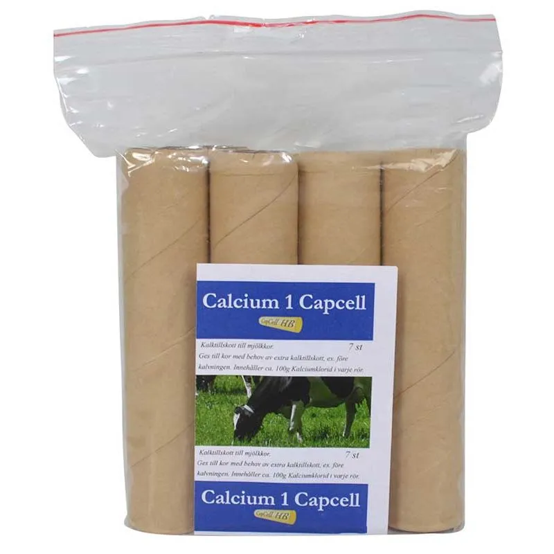 Säker betalning 7st. Capcell Calcium 95 gram per styck
