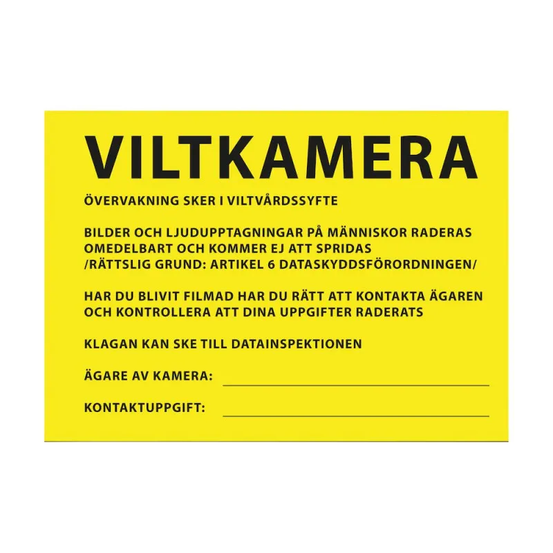GreyOak Varningsskylt Viltkamera Sänkt pris