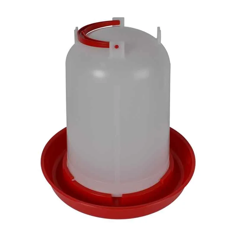 Endast idag Vattenautomat 10 liter stående röd och vit till höns